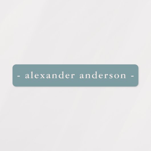 Moderner, weichrosa Aquamariner, grau wasserfester Etiketten (Design 2)