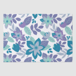 Moderner Weihnachten Lila Aquamariner Blumenurlaub Seidenpapier