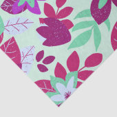 Moderner Weihnachts-Burgund Minze Blumenurlaub Seidenpapier (Detail)