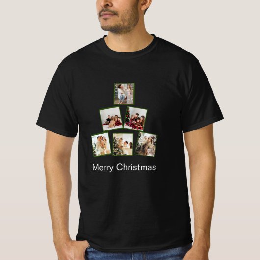 Moderner Weihnachts-Collage-T - Shirt (Vorderseite)