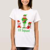 Moderner Weihnachts-Elf-Squad-T - Shirt (Vorderseite)