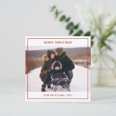 Moderner Weihnachts-Foto-Platz Feiertagskarte (Stehend Vorderseite)
