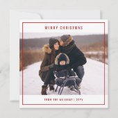 Moderner Weihnachts-Foto-Platz Feiertagskarte (Vorderseite)