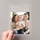 Moderner Weihnachts-Foto-Urlaub Acryleinladungen (Insitu (Handheld))