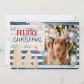 Moderner Weihnachts-Foto-Urlaub Feiertagskarte (Vorderseite)