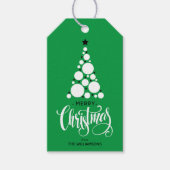 Moderner Weihnachts-Grüner Urlaub Geschenkanhänger (Vorderseite)