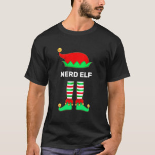 Moderner Weihnachts-Nerd Elf T - Shirt