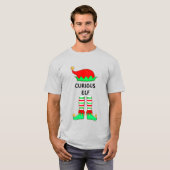 Moderner Weihnachts-Neugieriger Elf-T - Shirt (Vorne ganz)