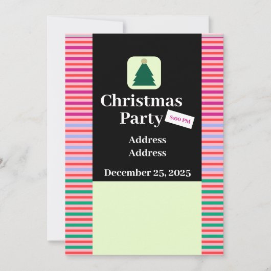 Moderner Weihnachts-Party Flyer Einladung (Vorderseite)