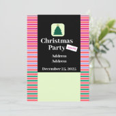 Moderner Weihnachts-Party Flyer Einladung (Stehend Vorderseite)