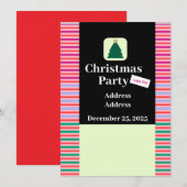 Moderner Weihnachts-Party Flyer Einladung (Vorne/Hinten)