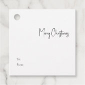 Moderner Weihnachts-Script-Platz bis zum Geschenkt Geschenkanhänger (Vorderseite)