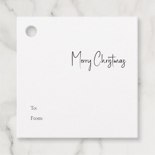 Moderner Weihnachts-Script-Platz bis zum Geschenkt Geschenkanhänger (Vorderseite)