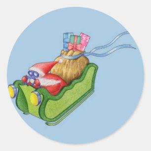 Moderner Weihnachtsaufkleber Runder Aufkleber