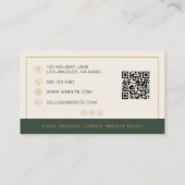 Moderner Weihnachtsbäckerei-QR-Code Visitenkarte (Rückseite)