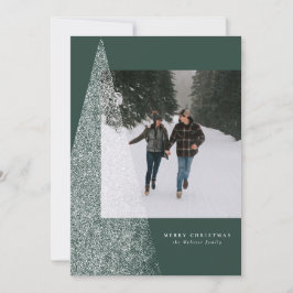 Moderner Weihnachtsbaum 1 Foto grün Feiertagskarte