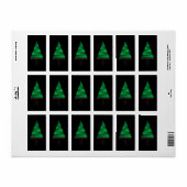 Moderner Weihnachtsbaum Adressaufkleber (Vorne)