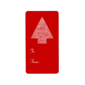 Moderner Weihnachtsbaum Adressaufkleber (Vorne)