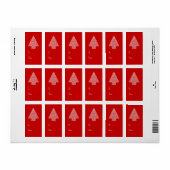 Moderner Weihnachtsbaum Adressaufkleber (Vorne)