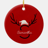 Moderner Weihnachtsbaum Antler Weihnachtsbaum Indi Keramik Ornament (Hinten)