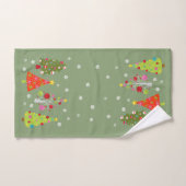 Moderner Weihnachtsbaum Farbenfrohe Schneeflocke Handtuch (Handtuch)