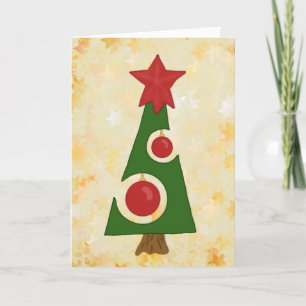 Moderner Weihnachtsbaum Feiertagskarte