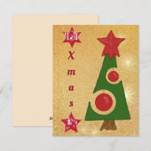 Moderner Weihnachtsbaum Feiertagskarte (Vorne/Hinten)