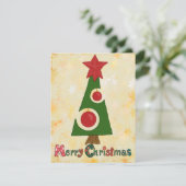 Moderner Weihnachtsbaum Feiertagskarte (Stehend Vorderseite)