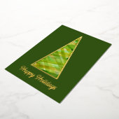 Moderner Weihnachtsbaum Folien Feiertagskarte (Gedreht)