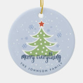 Moderner Weihnachtsbaum froh alles Keramik Ornament (Vorne)