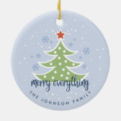 Moderner Weihnachtsbaum froh alles Keramik Ornament (Hinten)