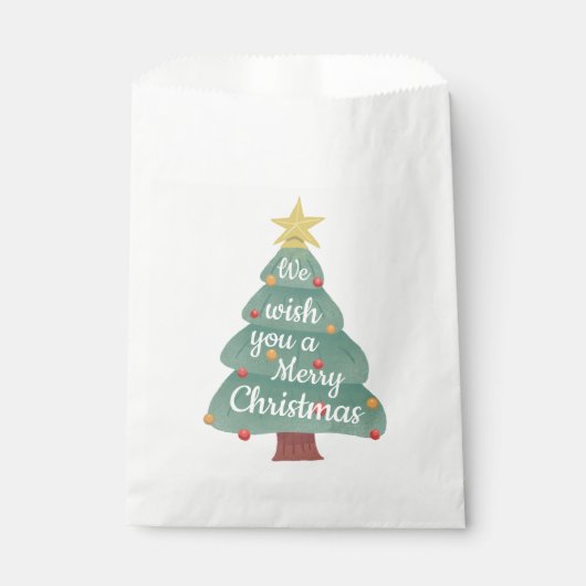 Moderner Weihnachtsbaum frohe Weihnachten Geschenktütchen (Vorderseite)