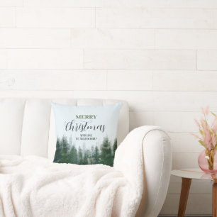 Moderner Weihnachtsbaum Frohe Weihnachten Kissen