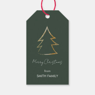 Moderner Weihnachtsbaum Geschenkanhänger