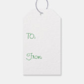 Moderner Weihnachtsbaum Geschenkanhänger (Rückseite)