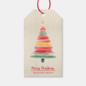Moderner Weihnachtsbaum Geschenkanhänger (Vorderseite)
