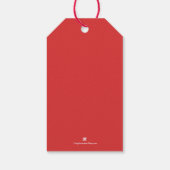 Moderner Weihnachtsbaum Geschenkanhänger (Rückseite)