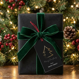 Moderner Weihnachtsbaum Geschenkanhänger