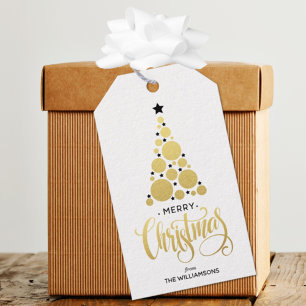 Moderner Weihnachtsbaum Geschenkanhänger
