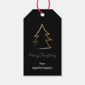 Moderner Weihnachtsbaum Geschenkanhänger (Vorderseite)