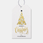 Moderner Weihnachtsbaum Geschenkanhänger (Vorderseite)
