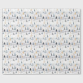 Moderner Weihnachtsbaum Geschenkpapier (Flach)