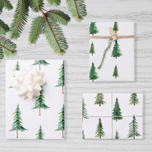 Moderner Weihnachtsbaum Geschenkpapier Set