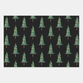 Moderner Weihnachtsbaum Geschenkpapier Set