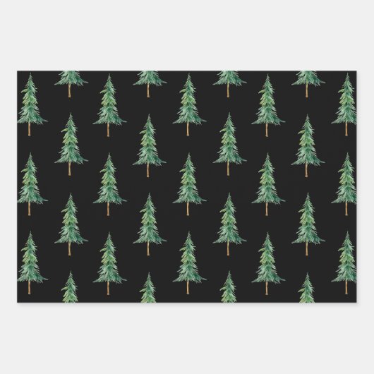 Moderner Weihnachtsbaum Geschenkpapier Set (Vorderseite)