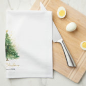 Moderner Weihnachtsbaum Geschirrtuch (Viertel Falte)