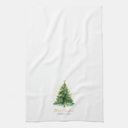 Moderner Weihnachtsbaum Geschirrtuch (Vertikal)