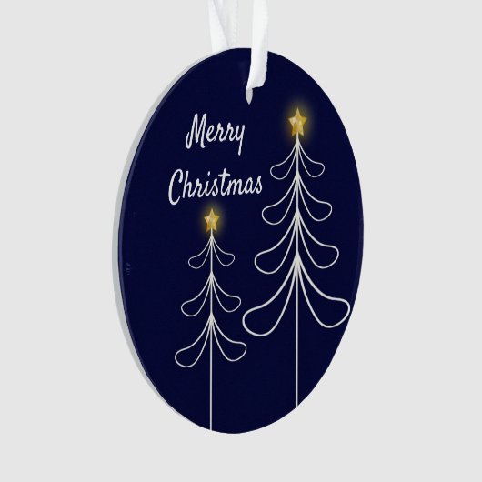 Moderner Weihnachtsbaum Graphic Ornament (Vorderseite)