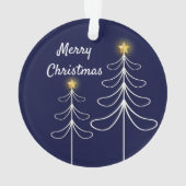 Moderner Weihnachtsbaum Graphic Ornament (Rückseite)