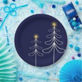 Moderner Weihnachtsbaum Graphic Pappteller (Party)